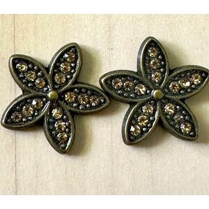 Bronze Flower Earrings